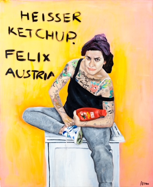 Painting by Olivia Altmann: ‚Felix Austria‘ 110×90 cm oil on canvas