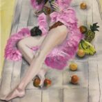 Banana Mama and apple juice - Oil on canvas 80_120cm
