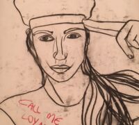 Call me loyal_75x90_Charcoal on paper