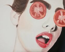 Tomaten auf den Augen_70x100_Oil on canvas