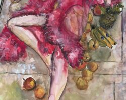 There is no Chiquita only Capri sun_80x120 cm_Aquarelle/charcoal/pencil on paper