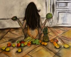 Tuttifrutti II_70x70 cm_Aquarelle/charcoal/pencil on paper