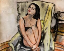 Gurl _80 x 120cm_Aquarelle/charcoal/pencil on paper Gurl _80 x 120cm_Aquarell/charcoal/pencil on paper
