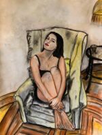 Gurl _80 x 120cm_Aquarell/charcoal/pencil on paper